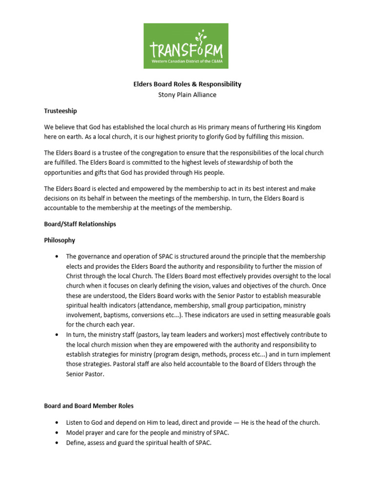 Board Roles And Responsibilities Pdf