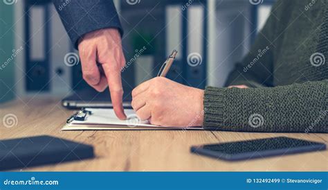 Boss Giving Orders And Work Tasks Stock Image Image Of Documentation