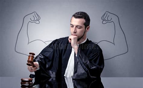 Brawny Judge Making Decision Stock Image Image Of Justiceship