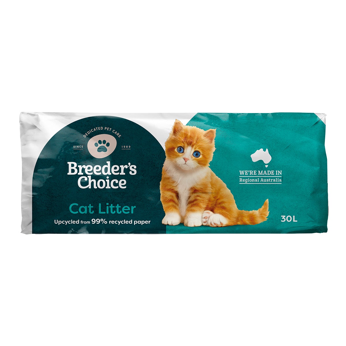 Breeder S Choice Recycled Paper Cat Litter 30L Petstock