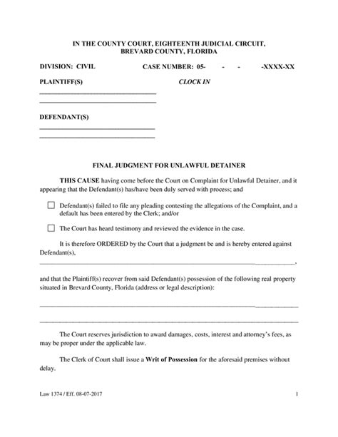 Brevard County Clerk Of Courts Fill Out And Sign Printable Pdf