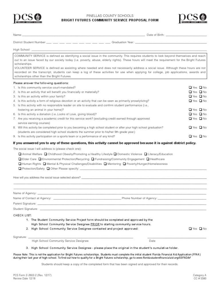 Bright Futures Paperwork Pdf Course Credit