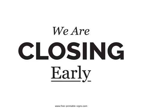 Business Closing Early Free Download