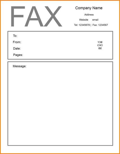 Business Fax Cover Sheet Printable Template In Pdf