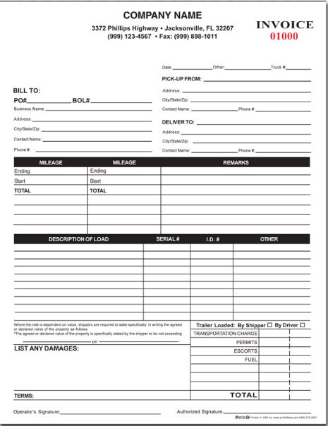 Business Forms Trucking Company And Their Composition Free Job