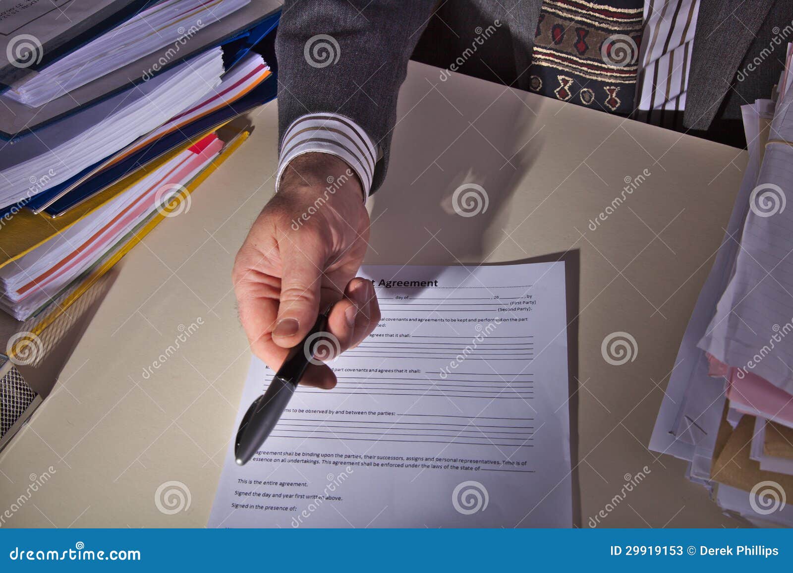 Business Guy Offering Pen To Sign Paperwork Stock Photo Image Of Successful Business 23834640