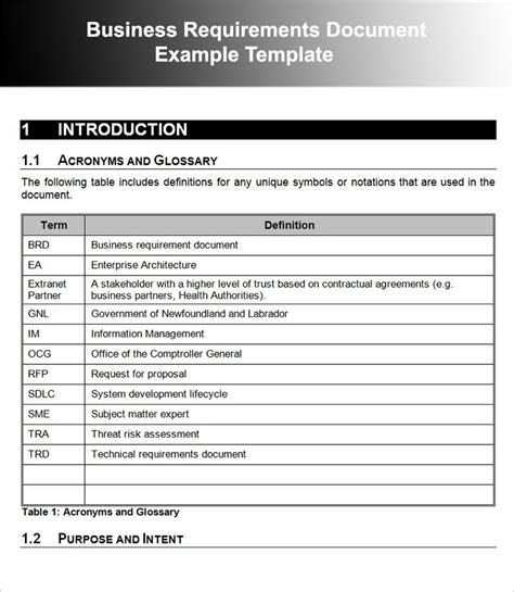 Business Requirements Document 39 Examples Format Pdf