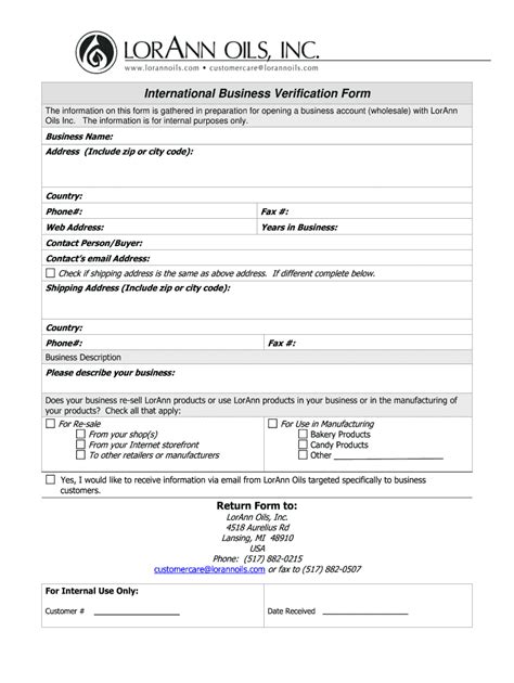 Business Verification Form Fill Online Printable Fillable Blank