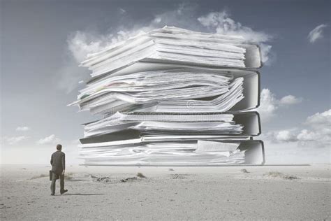 Businessman With A Mountain Of Paperwork Stock Video Pond5