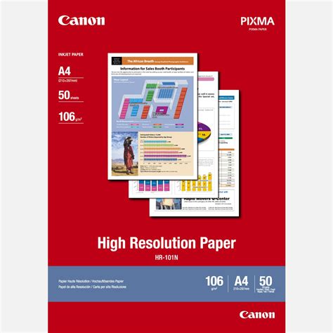 Buy Canon Hr 101N High Resolution Paper A4 50 Sheets Canon Uk Store