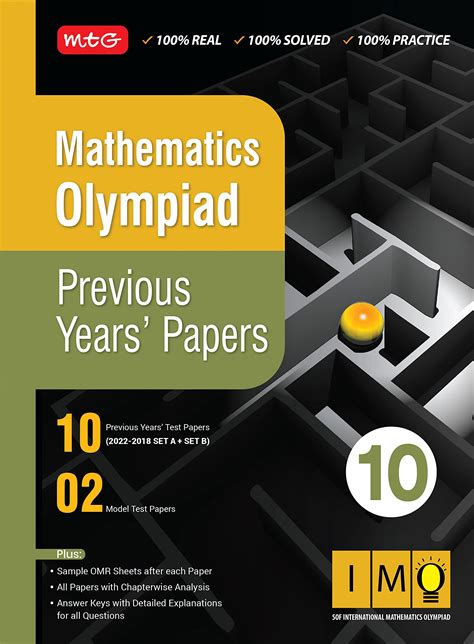 Buy Mtg Mathematics Imo Olympiad Previous Years Papers With Mock Test Papers Class 3 Sample