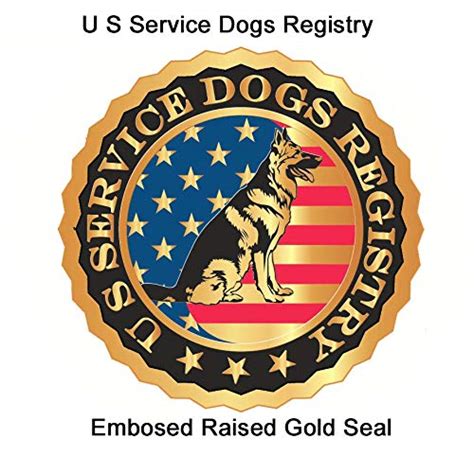 Buy Official Certified Service Dog Customized Certificate With Raised