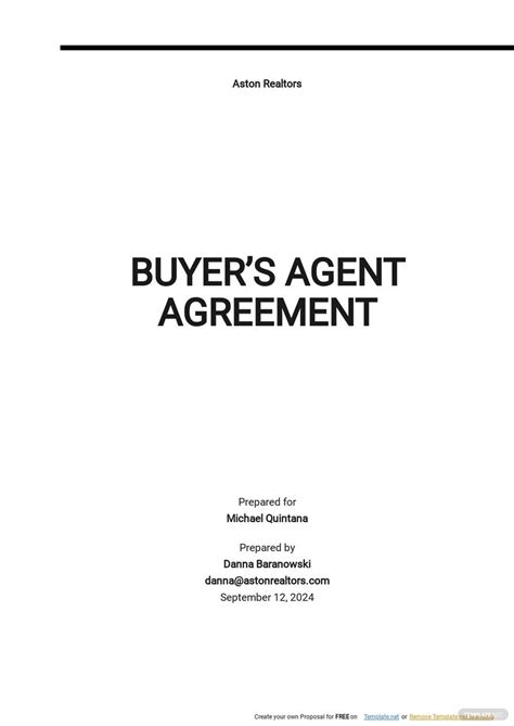 Buyer S Agent Agreement Template Template Net