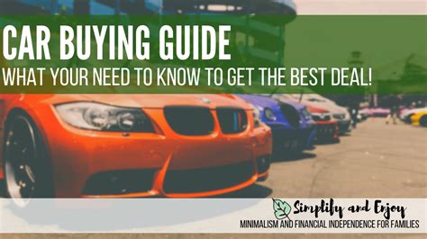 Buying A Car What You Need To Know To Get The Best Deal Simplify