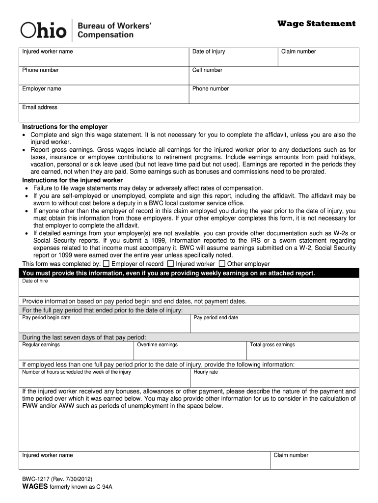 Bwc C 11 Form Form Example Download