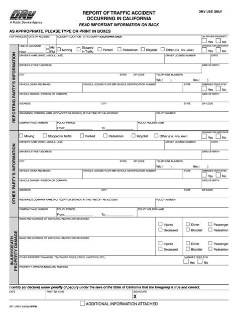 Ca Dmv Form Sr 1 2008 Fill And Sign Printable Template Online Us Legal Forms