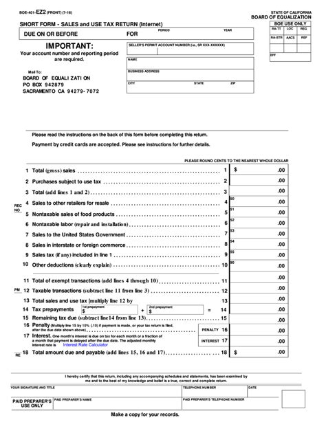 Ca Form Sales Tax Return Fill Online Printable Fillable Blank