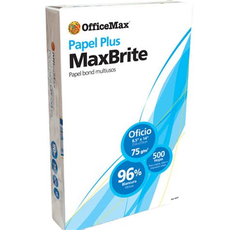 Caja Papel Officemax Maxbrite Oficio 5 000 Hojas Papel Impresi N Y Copiado Officemax Kiosko