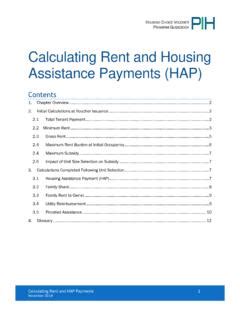 Calculating Rent And Housing Assistance Payments Hap Calculating Rent And Housing Assistance