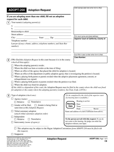 California Adoption Forms 14 Free Templates In Pdf Word Excel Download