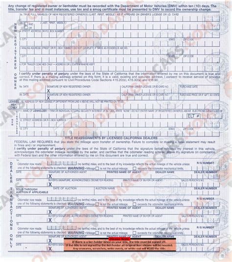 California Car Title How To Transfer A Vehicle Rebuilt Or Lost Titles