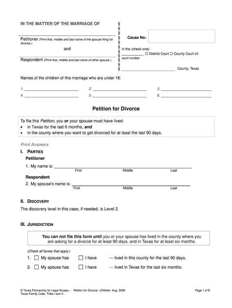 California Divorce Papers Fill And Sign Printable Template Online