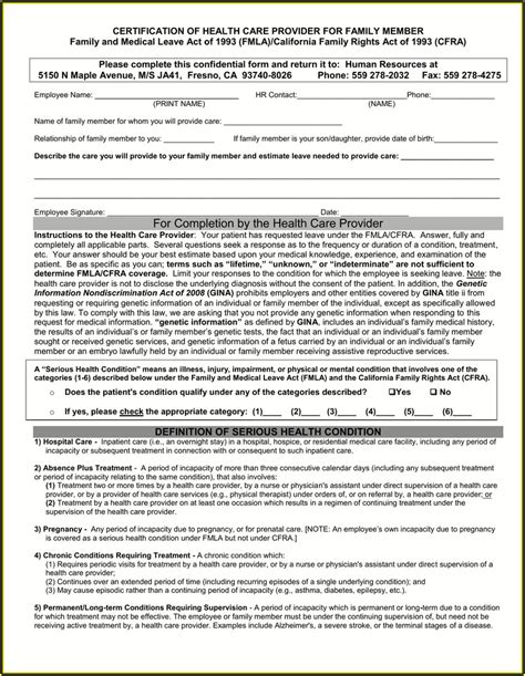 California Fmla Form For Family Member Form Resume Examples A6ynxwn2bg