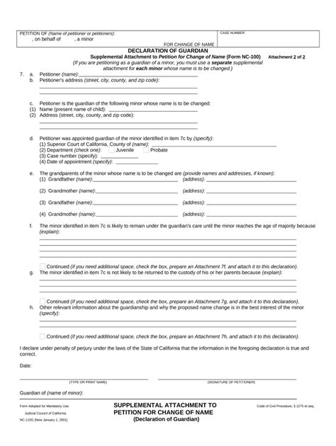 California Name Change Doc Template Pdffiller