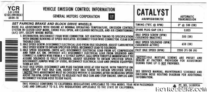 California Smog Label T2b 2 0I Help Need A Photo Shoptalkforums Com