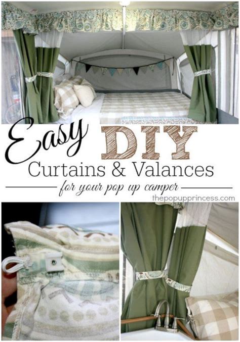 Camper Curtains Camper Living Tent Trailer Remodel