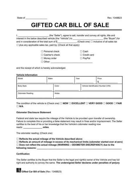 Selling a Gifted Car Paperwork Requirements