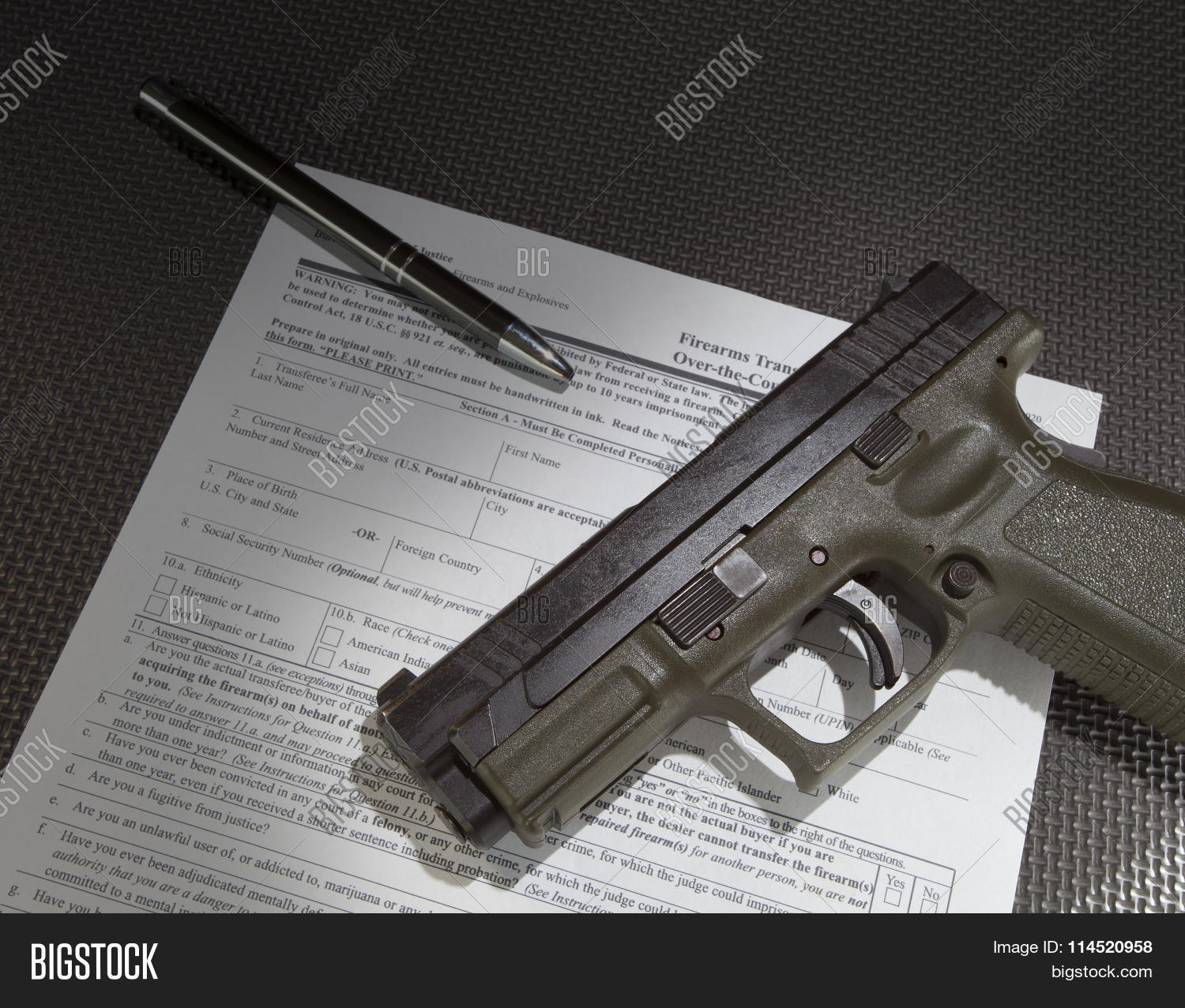 Handgun Paperwork Done In Store