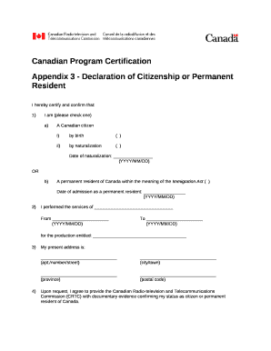 Canadian Program Certification Template Doc Template Pdffiller