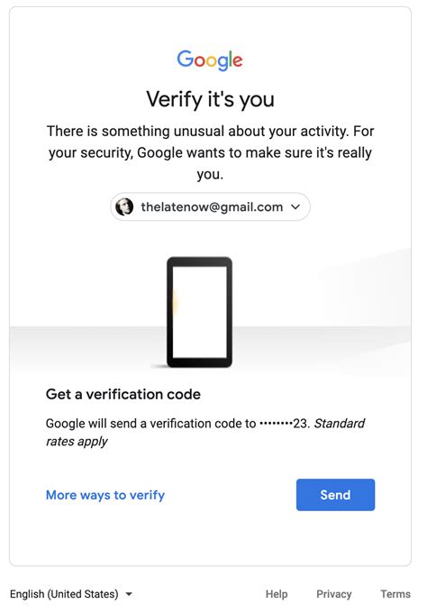 Cannot Update 2 Step Verification Settings Because It Requires Obsolete Phone Number Google