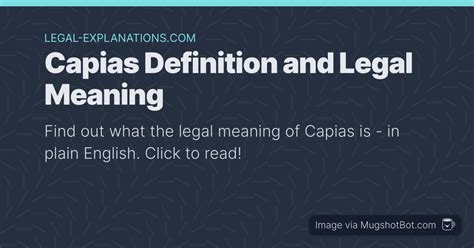 Capias Definition What Does Capias Mean