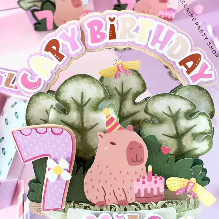 Capy Birthday Decorations Diy Capybara Party Essentials Set Of 20