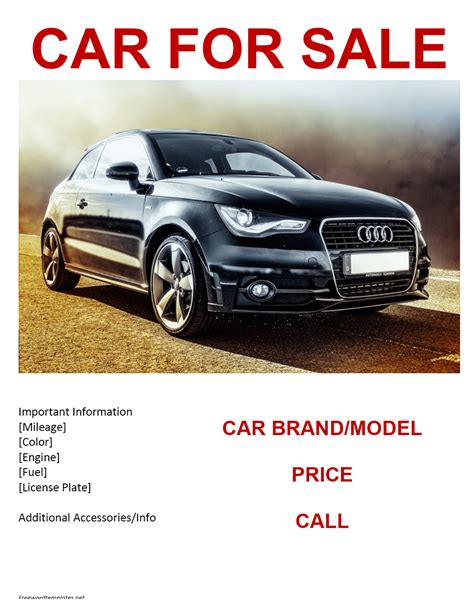 Car For Sale Flyer Template