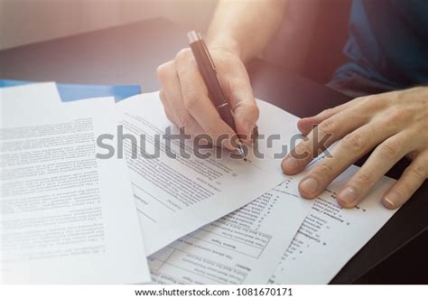 Car Insurance Contract Signing Paperwork Start Stock Photo Edit Now