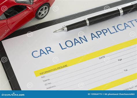 Car Loan Application Stock Image Image Of Hand Credit 159064775