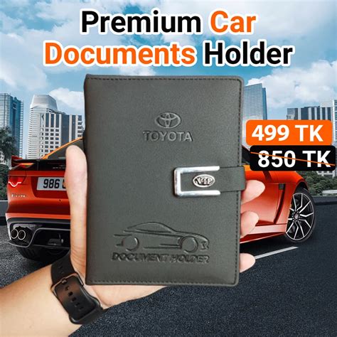 Car Premium Document Holder Organize Your Car Papers In Style For Toyota Color Black Orenmart