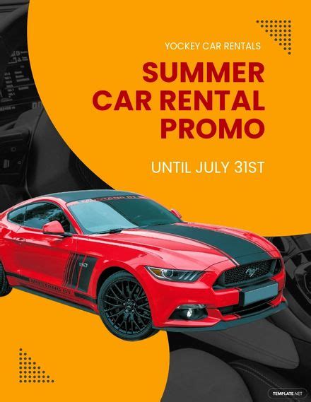 Car Rental Promotion Flyer Template In Google Docs Word Pages