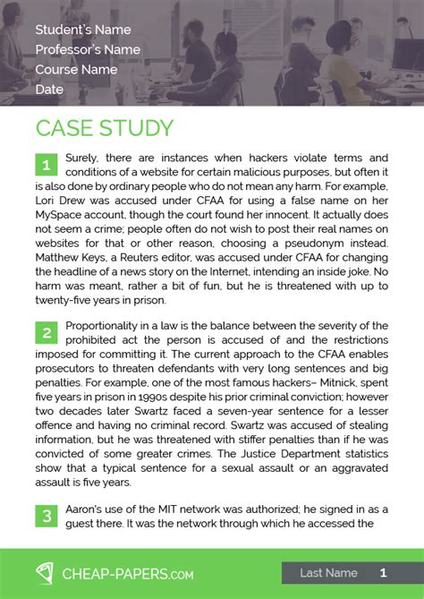 Case Study Format Pdf