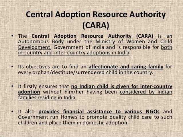 Central Adoption Resource Authority Cara Upsc Notes Cara Adoption