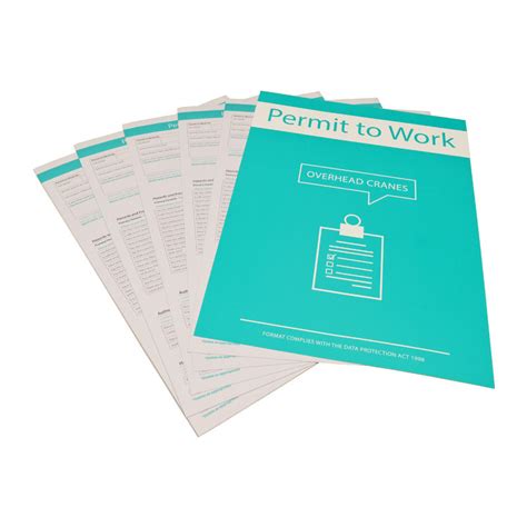 Centurion General Permit To Work Forms A4 Pack Of 10