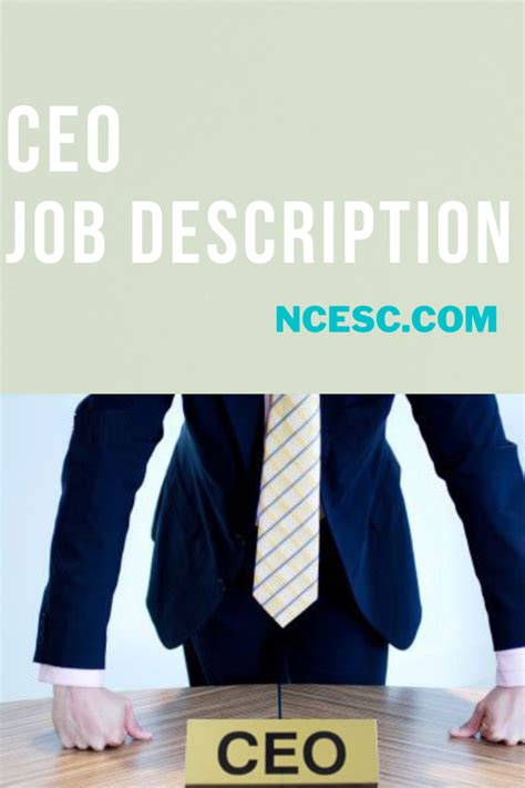 Ceo Job Description Discovering Employment Paths And Travel Experiences