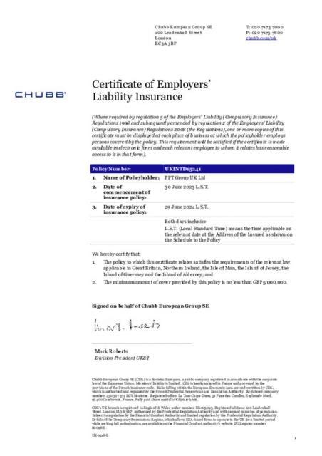 Certificate Of Employers Amp 39 Liability Public And Products Liability Insurance Mecmesin Support