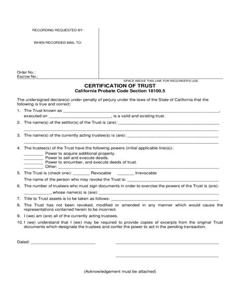 Certification Of Trust Sample Form Edit Fill Sign Online Handypdf