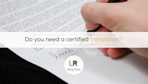 Certified Document Translation Services