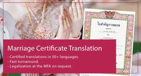 Certified Marriage Certificate Translation Service In Bkk