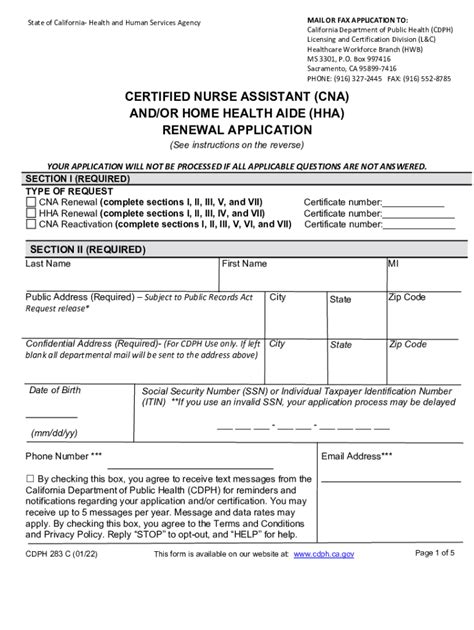 Certified Nurse Assistant Cna And Or Home Health Aide Hha Renewal